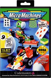 Box cover for Micro Machines: Military - It's a Blast on the Sega Genesis.