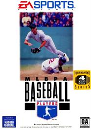 Box cover for Mlbpa Baseball on the Sega Genesis.
