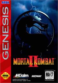 Box cover for Mortal Kombat 2 on the Sega Genesis.