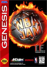 Box cover for NBA Jam Tournament Edition on the Sega Genesis.