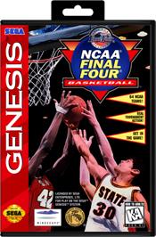 Box cover for NCAA Final Four Basketball on the Sega Genesis.