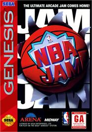 Box cover for Nba Jam on the Sega Genesis.