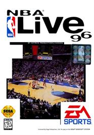Box cover for Nba Live 96 on the Sega Genesis.