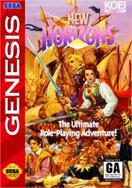 Box cover for New Horizons on the Sega Genesis.