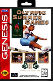 Box cover for Olympic Summer Games on the Sega Genesis.