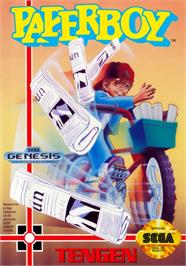 Box cover for Paperboy on the Sega Genesis.