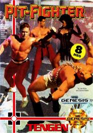 Box cover for Pit-fighter on the Sega Genesis.