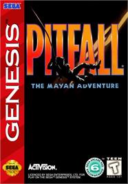 Box cover for Pitfall - The Mayan Adventure on the Sega Genesis.
