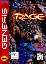 Box cover for Primal Rage on the Sega Genesis.