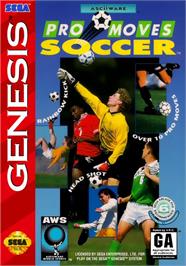 Box cover for Pro Moves Soccer on the Sega Genesis.