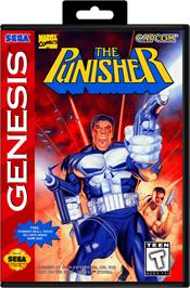 Box cover for Punisher, The on the Sega Genesis.