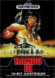 Box cover for Rambo 3 on the Sega Genesis.