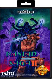 Box cover for Rastan Saga 2 on the Sega Genesis.