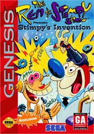 Box cover for Ren And Stimpy Show Presents - Stimpy's Invention, The on the Sega Genesis.