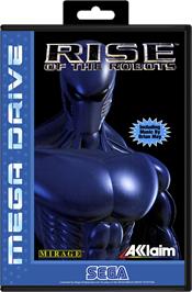 Box cover for Rise of the Robots on the Sega Genesis.
