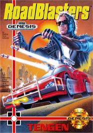 Box cover for Roadblasters on the Sega Genesis.
