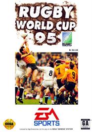 Box cover for Rugby World Cup 1995 on the Sega Genesis.