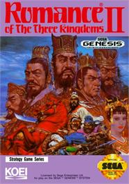 Box cover for Sangokushi 2 on the Sega Genesis.