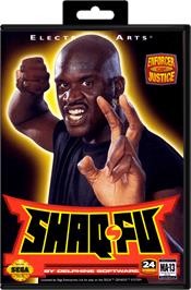 Box cover for Shaq Fu on the Sega Genesis.