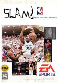 Box cover for Slam - Shaq Vs. The Legends on the Sega Genesis.
