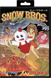 Box cover for Snow Bros. Nick & Tom on the Sega Genesis.