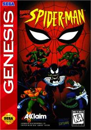 Box cover for Spider-Man on the Sega Genesis.