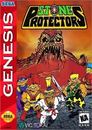 Box cover for Stone Protectors on the Sega Genesis.