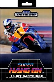 Box cover for Super Hang-On on the Sega Genesis.