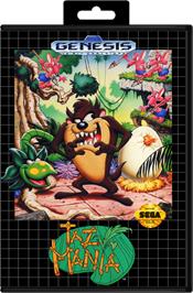 Box cover for Taz-Mania on the Sega Genesis.