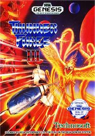 Box cover for Thunder Force 3 on the Sega Genesis.
