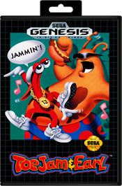 Box cover for ToeJam & Earl on the Sega Genesis.