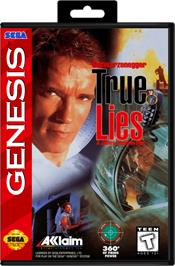 Box cover for True Lies on the Sega Genesis.