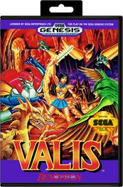 Box cover for Valis: The Fantasm Soldier on the Sega Genesis.