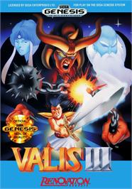 Box cover for Valis 3 on the Sega Genesis.