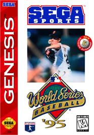 Box cover for World Series Baseball '95 on the Sega Genesis.