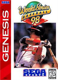 Box cover for World Series Baseball '98 on the Sega Genesis.