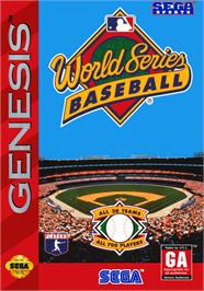 Box cover for World Series Baseball on the Sega Genesis.