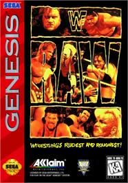 Box cover for Wwf Raw on the Sega Genesis.