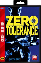 Box cover for Zero Tolerance on the Sega Genesis.
