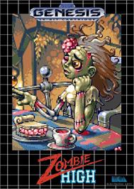 Box cover for Zombie High on the Sega Genesis.