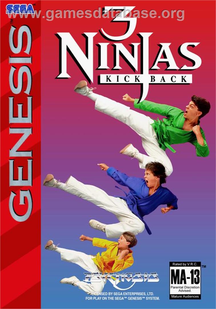 3 Ninjas Kick Back - Sega Genesis - Artwork - Box