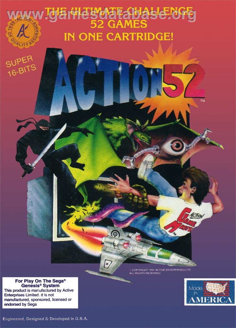 Action 52 - Sega Genesis - Artwork - Box