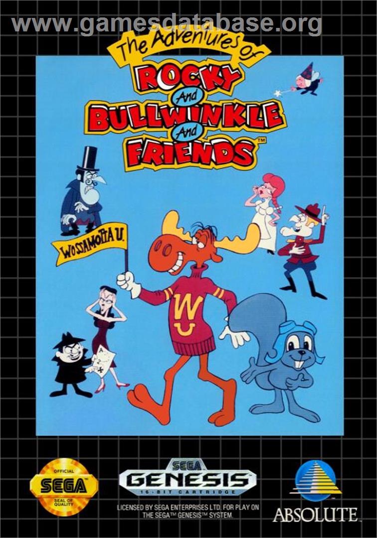 Adventures Of Rocky And Bullwinkle And Friends, The - Sega Genesis - Artwork - Box