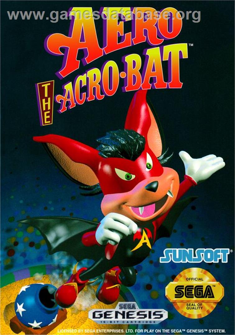 Aero The Acro-bat - Sega Genesis - Artwork - Box