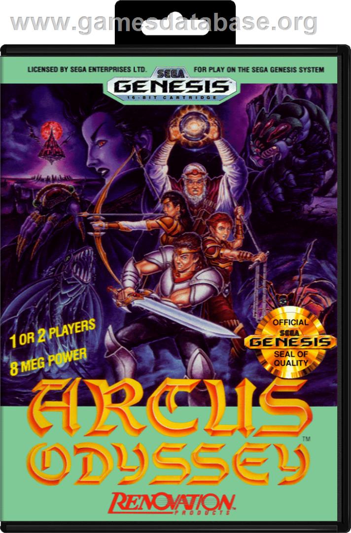 Arcus Odyssey - Sega Genesis - Artwork - Box