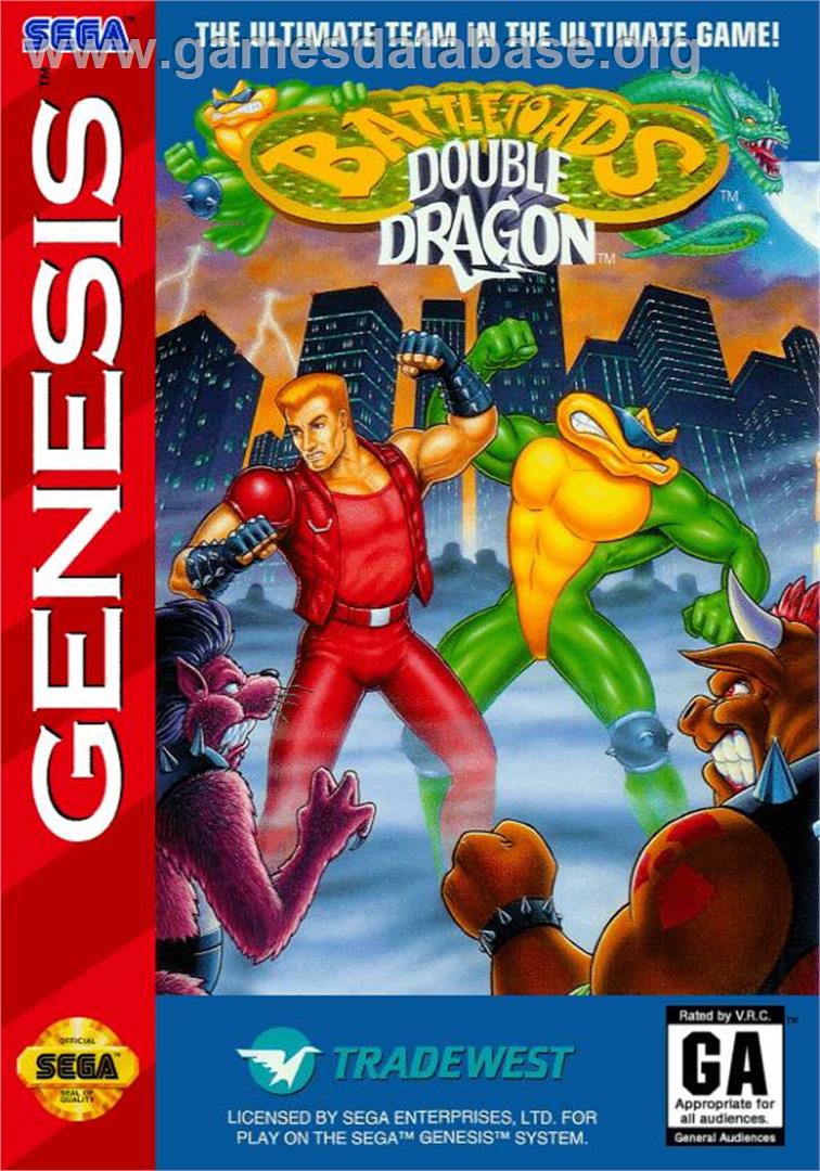 Battletoads And Double Dragon - Sega Genesis - Artwork - Box