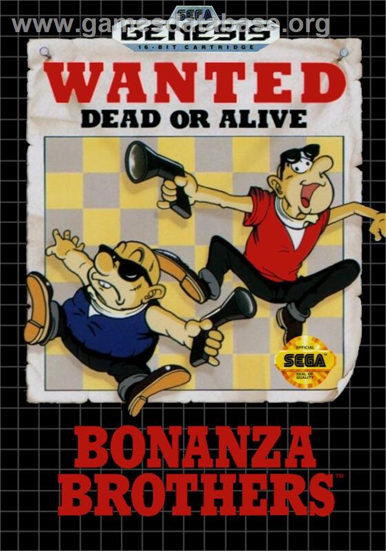 Bonanza Bros. - Sega Genesis - Artwork - Box