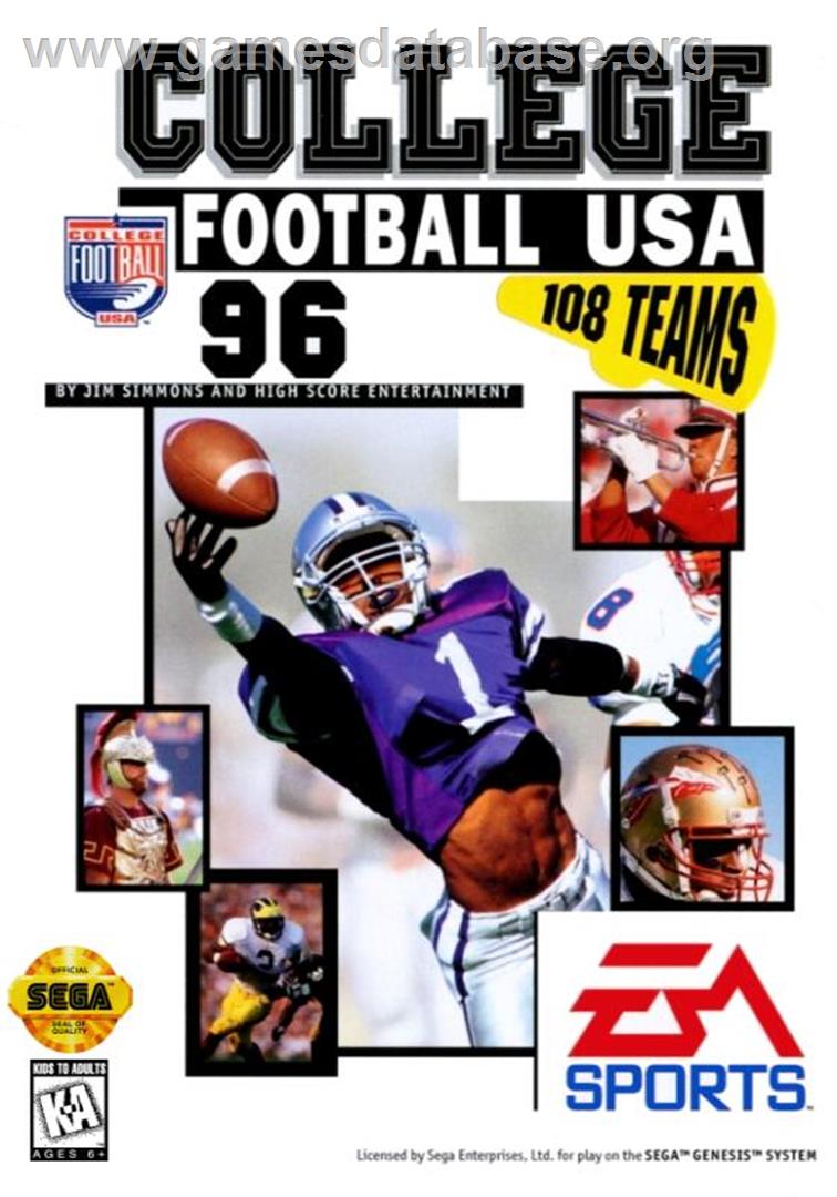 College Football Usa 96 - Sega Genesis - Artwork - Box