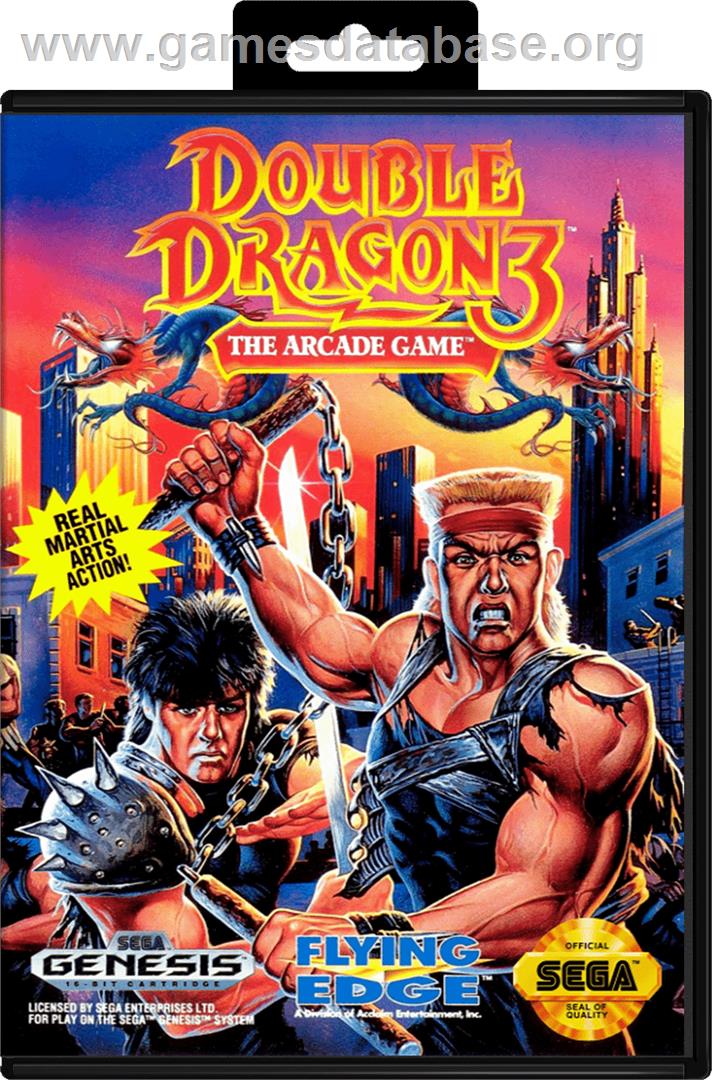 Double Dragon 3 - The Rosetta Stone - Sega Genesis - Artwork - Box