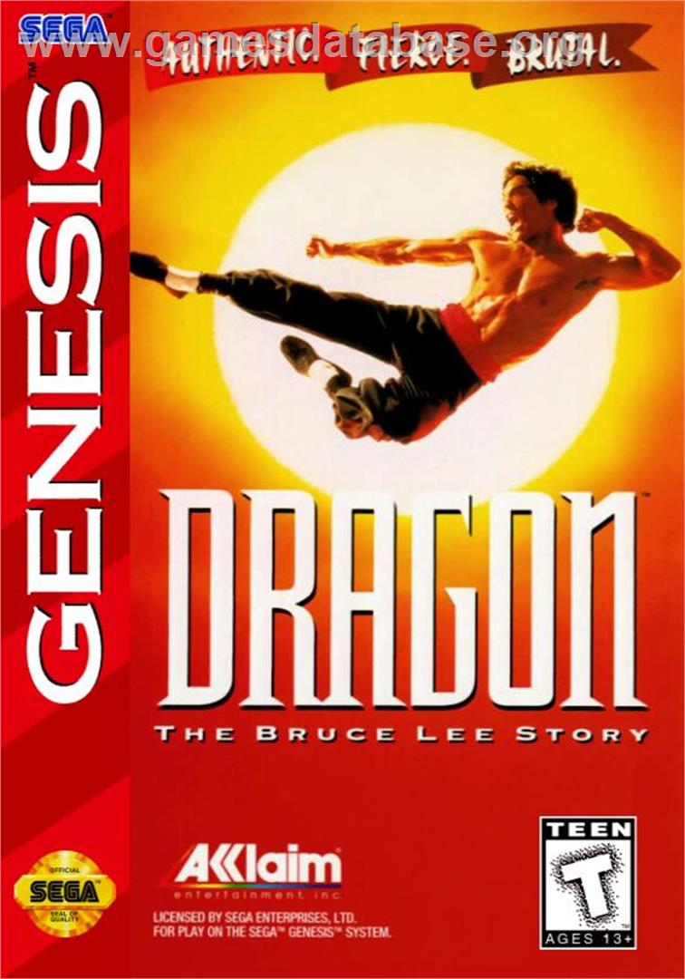 Dragon - The Bruce Lee Story - Sega Genesis - Artwork - Box